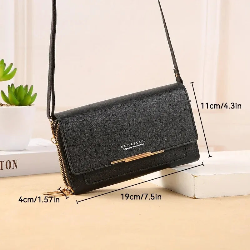 Women Solid Color Multi Functional Shoulder Bag Korean Version Fashion Large Capacity Handheld Purse Waterproof Multiple Colors