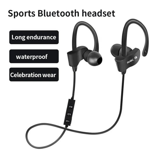 Sports Wireless Bluetooth Headset Running Stereo Music Universal Mini Dual in Earplugs Ear Hanging Universal