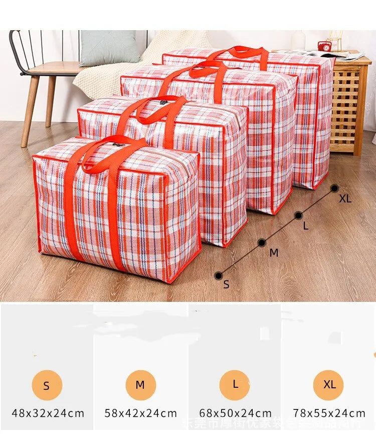 Multifunctional Woven Bag Thickened Luggage Packing Bag Super Large Capacity Waterproof Quilt Portable Storage Bag