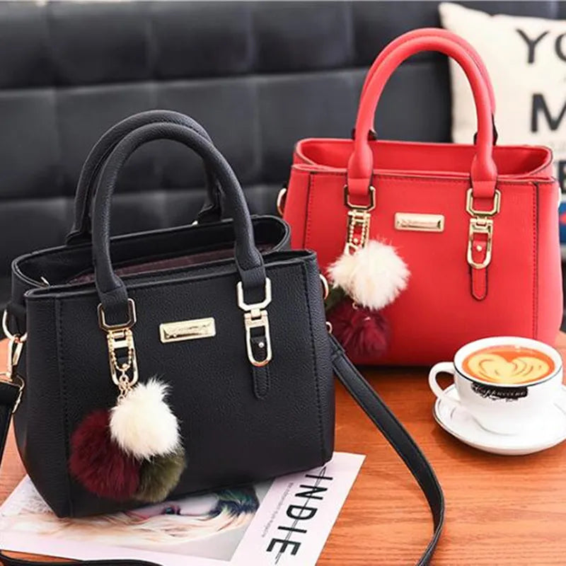 Women's Handbag PU Comfortable Fabric Hardware Buckle Large Capacity Simplicity Single Shoulder Crossbody Bag for Female