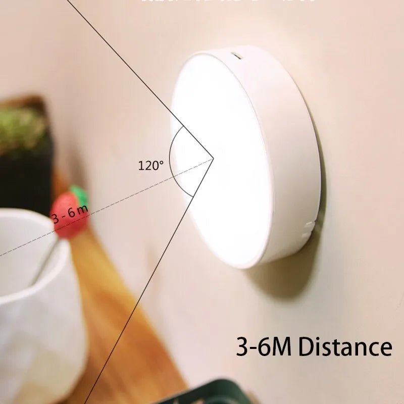 LED Intelligent Human Induction Night Lamp USB Charging Emergency Automatic Lighting Bedside Cabinet Home Wardrobe Lamp