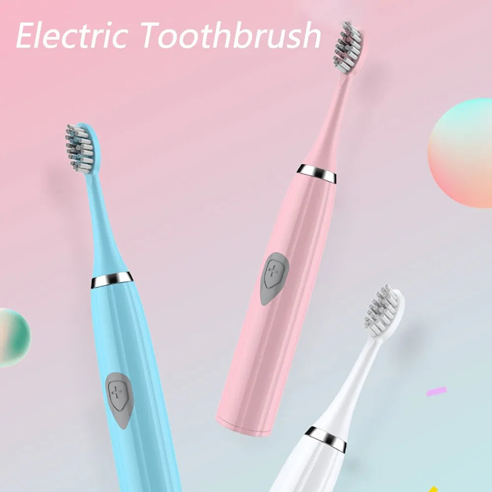 Ultrasonic Sonic Electric Toothbrush Dry Battery Version Tooth Brushes Washable Electronic Whitening Waterproof Teeth Brush