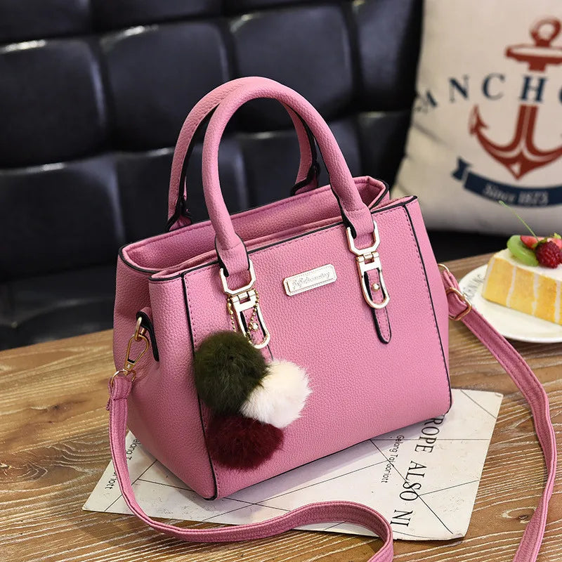 Women's Handbag PU Comfortable Fabric Hardware Buckle Large Capacity Simplicity Single Shoulder Crossbody Bag for Female