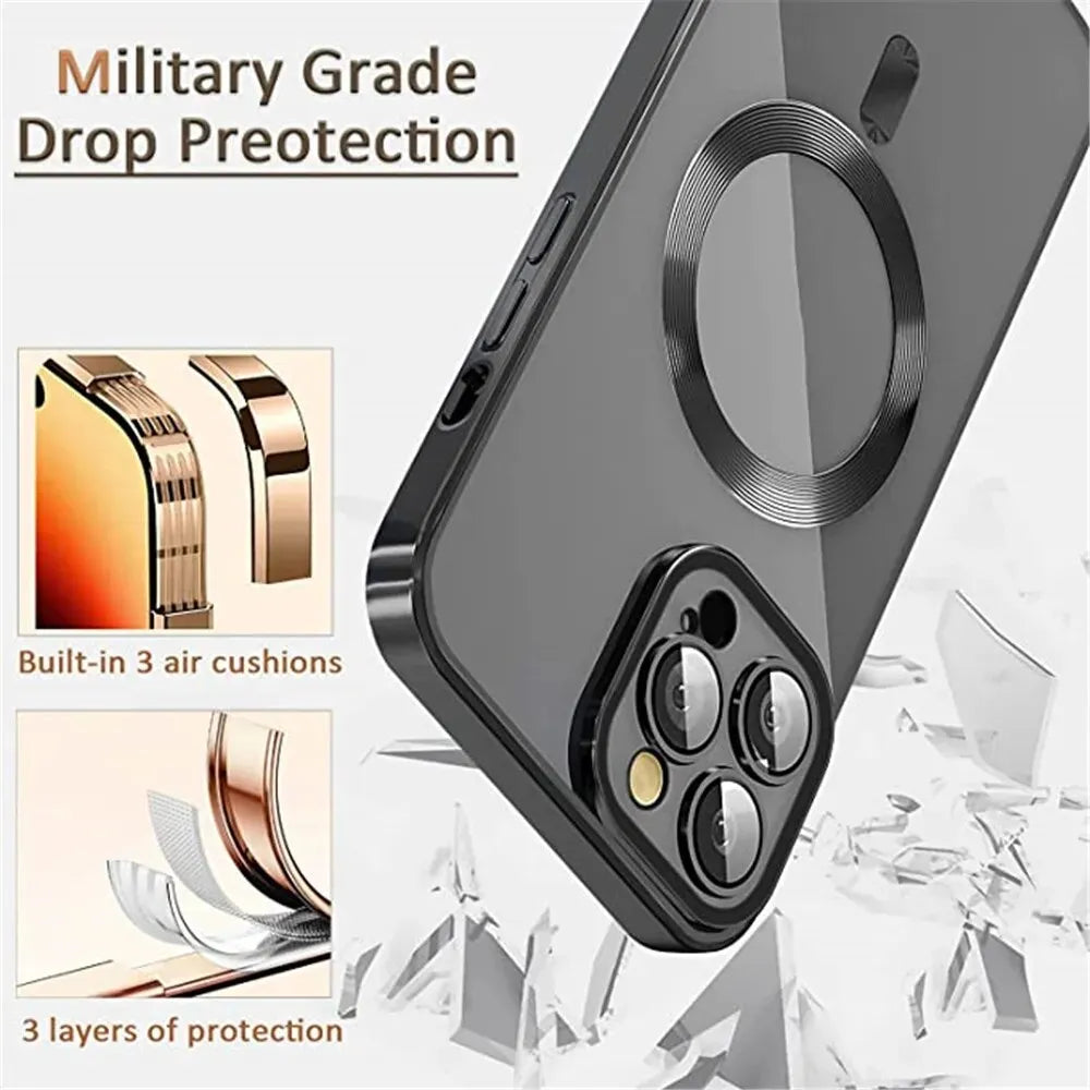 JASTER MagSafe Case for iPhone 14 Pro Max Case for iPhone 11 12 13 Pro Max Clear Soft TPU Shockproof Protective Phone Case