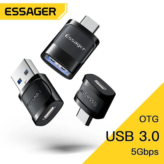 Essager OTG Type C To USB Micro USB To Type C Adapter OTG USB To Type C Adapter For Macbook Xiaomi HUAWEI Samsung OTG Connector