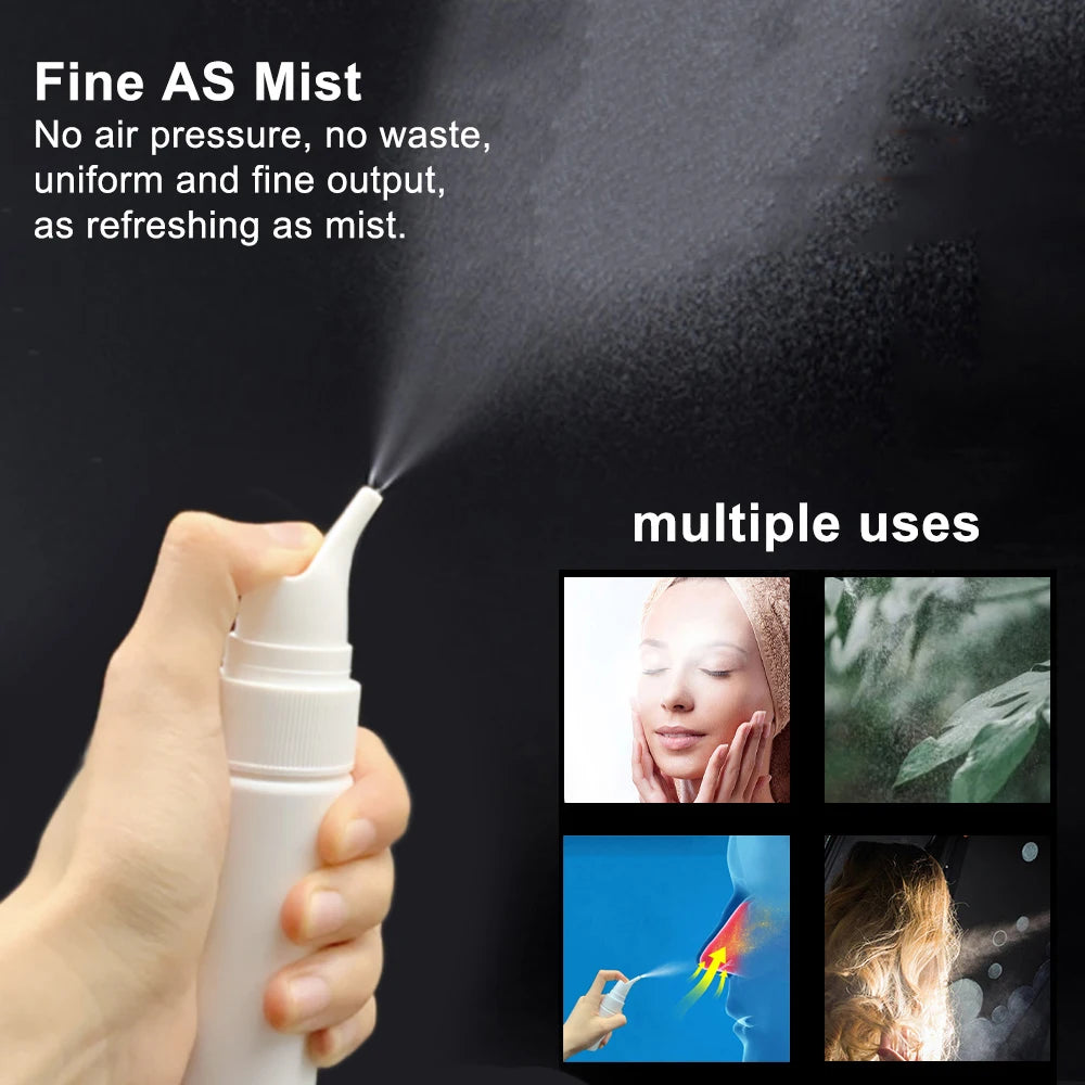 Nasal Irrigator Nose Wash Cleaner Bottle Spray Water Bottle Fine Mist Atomizer Portable Liquid Empty Container Travel Refillable