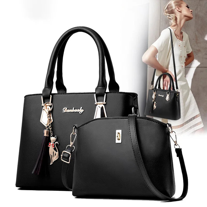 2pc/set Women Fashion Casual Totes Luxury Handbags Designer Shoulder Bags New Bags for Women Composite Bag Bolsos  hand bags