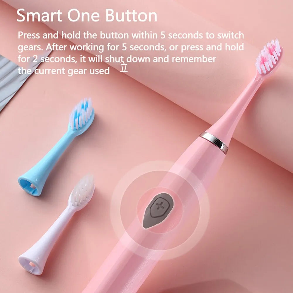 Ultrasonic Sonic Electric Toothbrush Dry Battery Version Tooth Brushes Washable Electronic Whitening Waterproof Teeth Brush