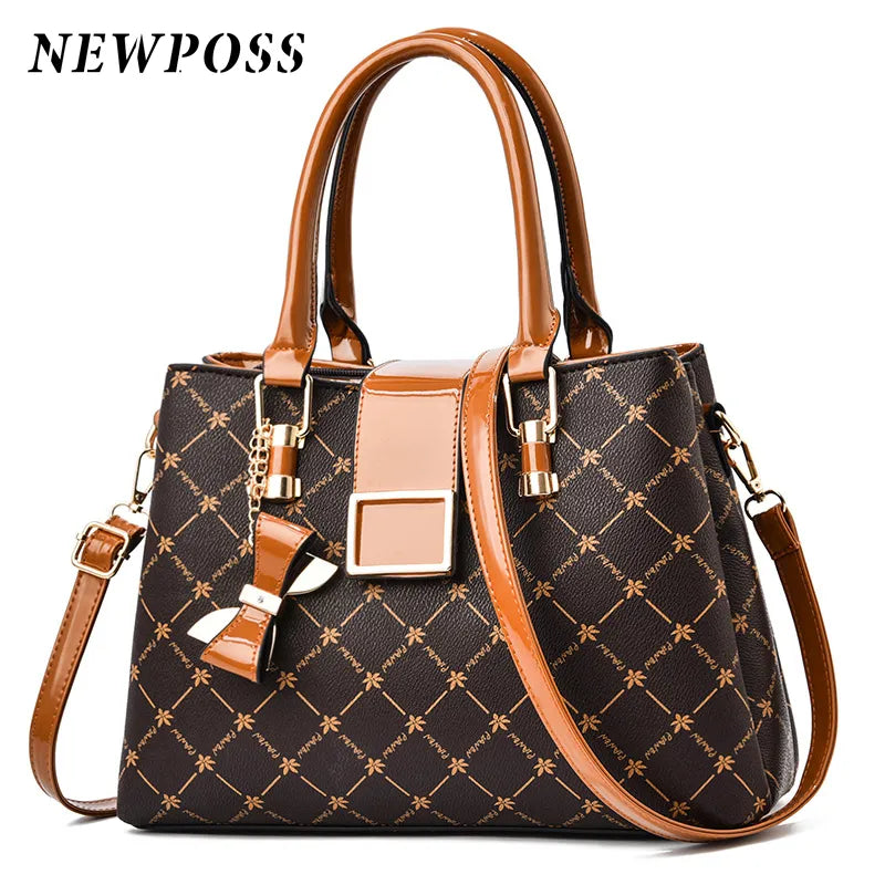 Newposs Fashion Woman Bag Female Hand Tote Bag Messenger Shoulder Bag Lady HandBag Set Luxury Composite Bag Designer Bolsos 2022