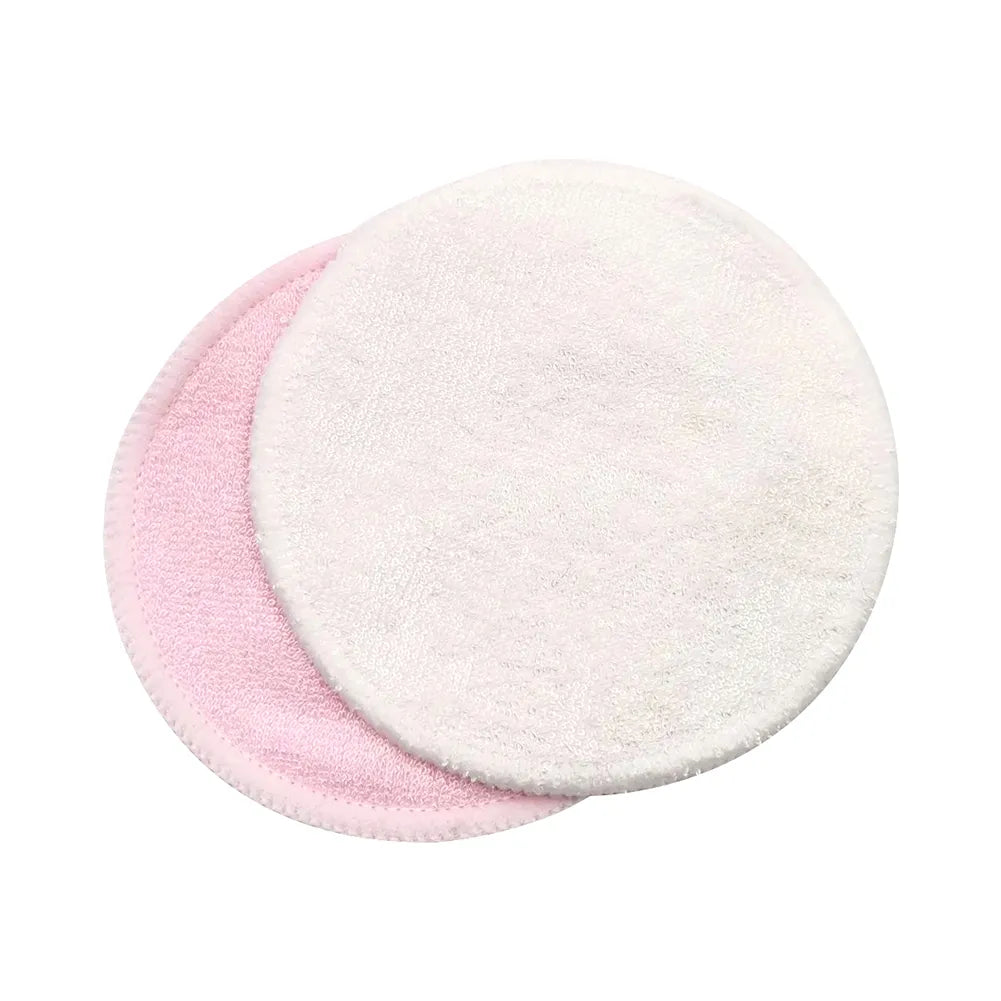 Reusable Bamboo Fiber Makeup Remover Pads 12pcs/Pack Washable Rounds Cleansing Facial Cotton Make Up Removal Pads Tool