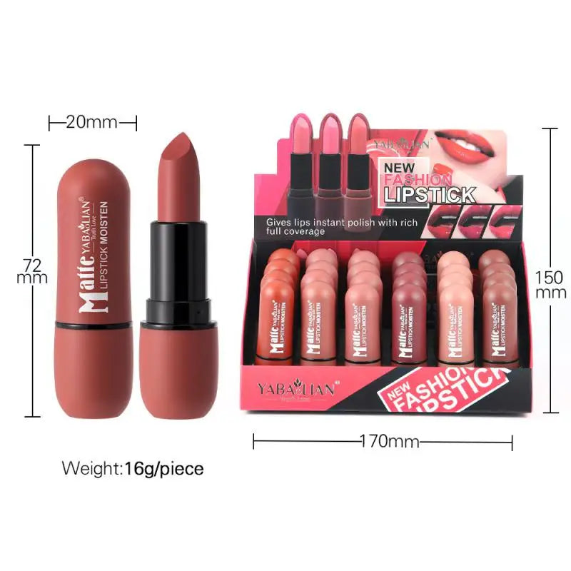 Lip Glaze 6 Colors Moisture Lipstick Waterproof Non-stick Cup Lipstick 1pcs Velvet Matte Lipstick Cosmetics Soft Fog Lip Gloss