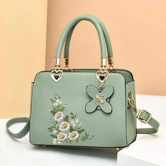 Women Embroidery Handbags Purse Tote Bags Fashion Handle Bag Large Capacity Crossbody Bags Female Portable Trendy Accessories