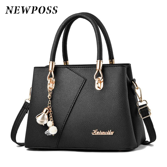 Newposs Famous Designer Brand Bags Women Leather Handbags 2022 Luxury Ladies Hand Bags Purse Fashion Shoulder Bags