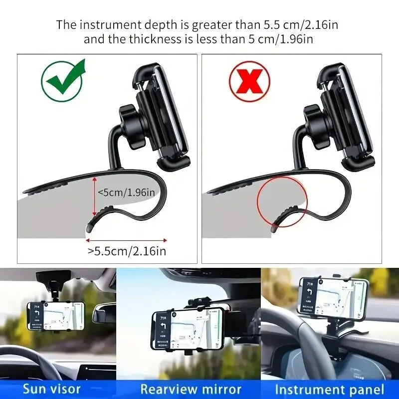 Car Phone Holder Stand Universal Dashboard Car Clip Mount GPS Bracket Car Mobile Phone Support in Car For iPhone Samsung Xiaomi