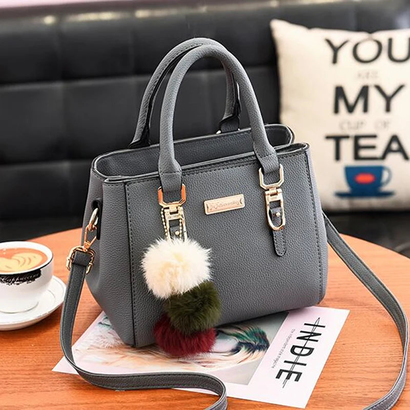 Women's Handbag PU Comfortable Fabric Hardware Buckle Large Capacity Simplicity Single Shoulder Crossbody Bag for Female