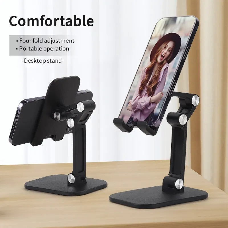 Three Sections Foldable Desk Mobile Phone Holder For iPhone iPad Tablet Flexible Table Desktop Adjustable Cell Smart