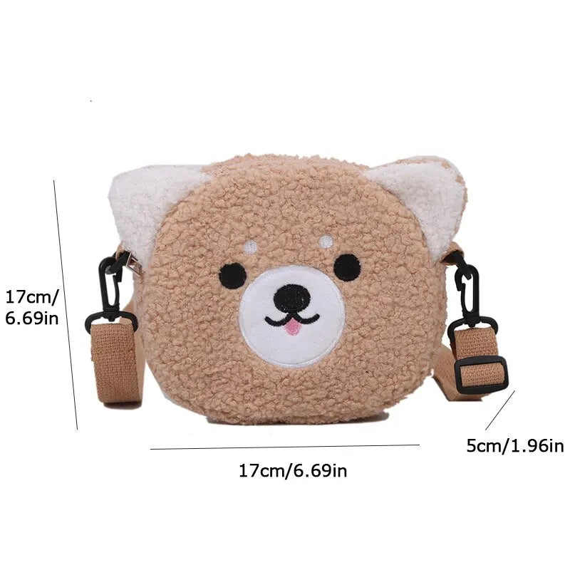 Japanese Style Kawaii Bag Women Cartoon Plush Shoulder Bag for Women New Crossbody Bag Small Phone Purse Bolsa Feminina