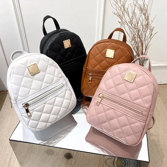 Mini Backpack for Women PU Leather Multifunction Crossbody Bag Ladies Phone Pouch Pack Luxury Brand Shoulder Bag Messenger Bags