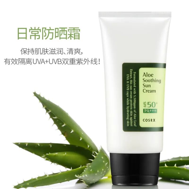 COSRX Aloe Soothing Sun Cream SPF 50+ PA+++ 50ml Sunscreen Sun Protection Uv Isolation Moisturizing non-greasy Korean Skincare