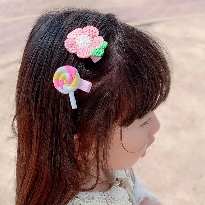 14Pcs Cartoon Baby Hair Clip Set Flower Fruit Baby Girl Barrettes Bangs Hairpins Kids Hair Accessories