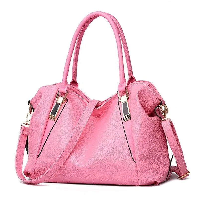 Casual Fashion Women Shoulder Bag Solid Color Soft Large Capacity Bag Crossbody Handbag