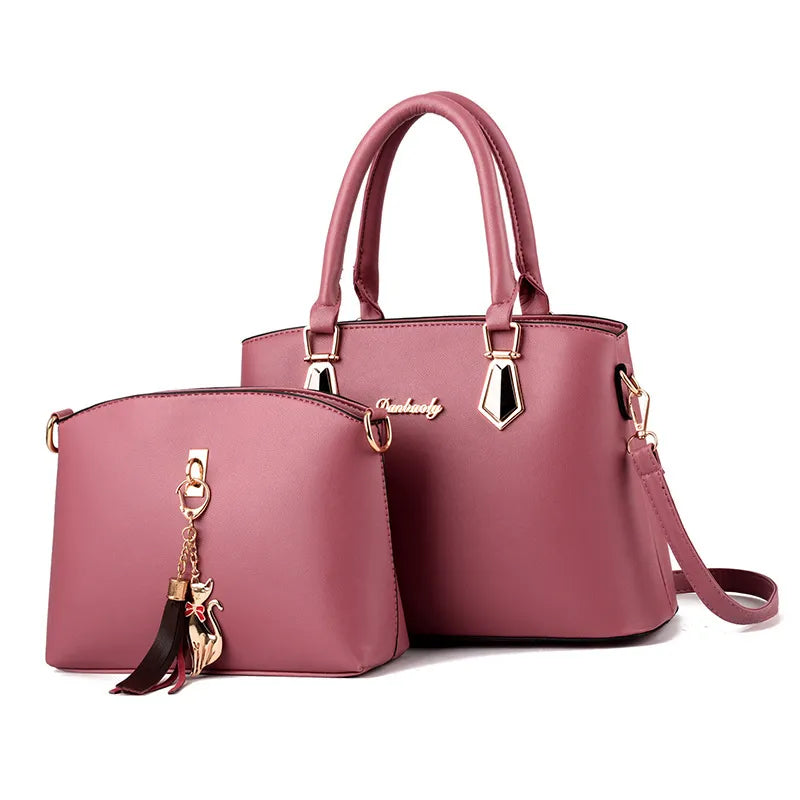 2pc/set Women Fashion Casual Totes Luxury Handbags Designer Shoulder Bags New Bags for Women Composite Bag Bolsos  hand bags