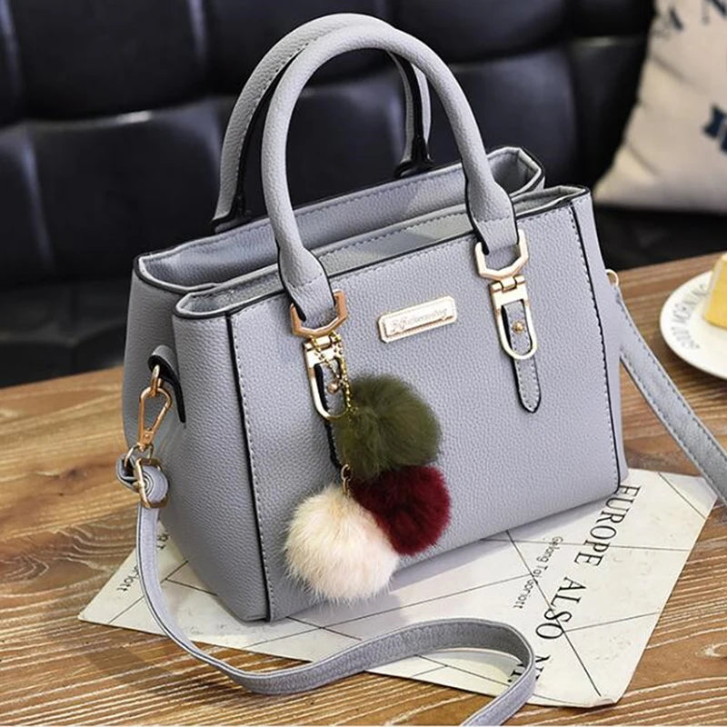 Women's Handbag PU Comfortable Fabric Hardware Buckle Large Capacity Simplicity Single Shoulder Crossbody Bag for Female