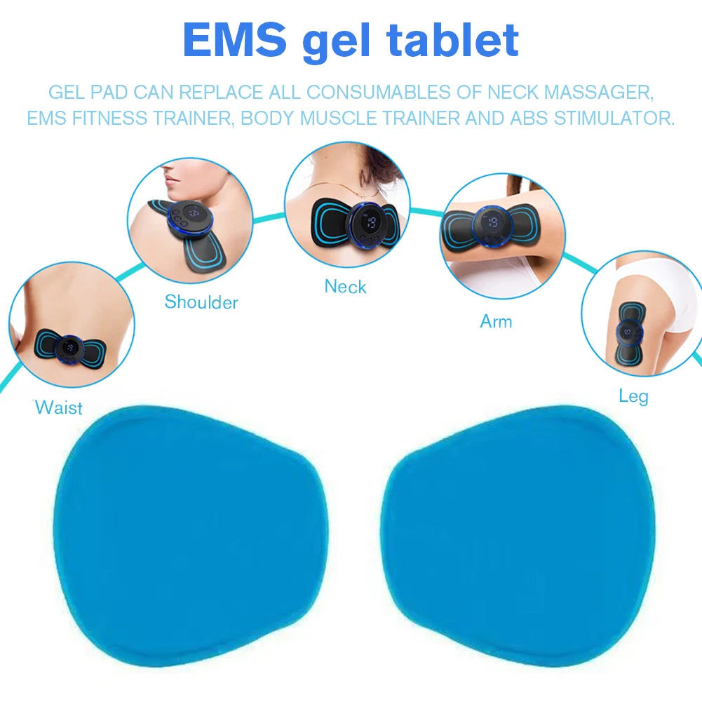 1Pair/2pcs Body Massager Patch Replacement Silicon Gel Abdominal Muscle Patch Comfortable Harmless EMS Neck Trainer Accessories