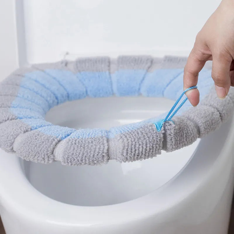 1Pcs Bathroom Toilet Seat Cover Soft Warmer Washable Mat Cover Pad Cushion Seat