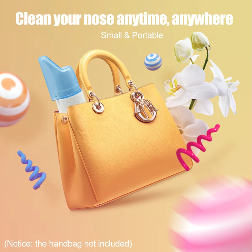 Nasal Irrigator Nose Wash Cleaner Bottle Spray Water Bottle Fine Mist Atomizer Portable Liquid Empty Container Travel Refillable